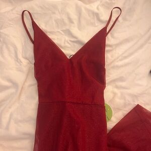 Floor length Prom  red dress